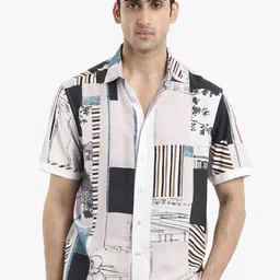 RARE RABBIT Men Bellatrix Opaque Printed Shirt-picture-20