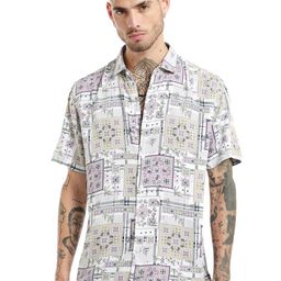 Banana Club Spread Collar Relaxed Ethnic Motifs Printed Casual Shirt-image-64