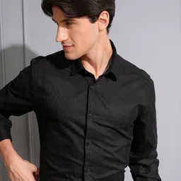Locomotive Men Floral Jacquard Textured Occasion Shirt-picture-9