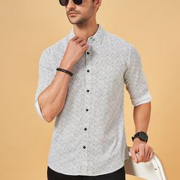 BYFORD by Pantaloons Slim Fit Micro Ditsy Printed Cotton Casual Shirt-image-49