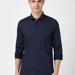 Peter England Casuals Men Micro Ditsy Printed Slim Fit Opaque Casual Shirt-image-76