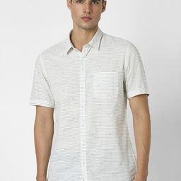 Peter England Casuals Slim Fit Cotton Printed Casual Shirt-image-82