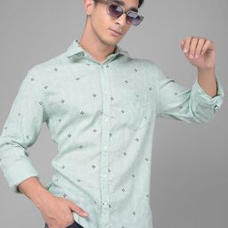 Crimsoune Club Slim Fit Geometric Printed Casual Shirt-image-61