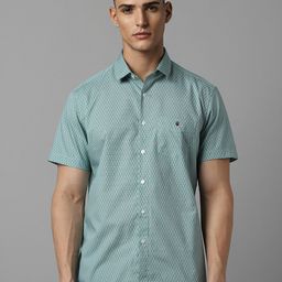 Louis Philippe Sport Geometric Printed Slim Fit Cotton Casual Shirt-image-49