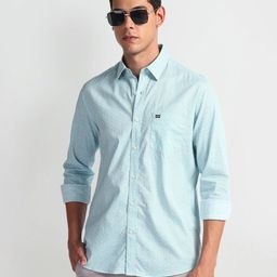 Arrow Sport Slim Fit Micro Ditsy Printed Cotton Shirt-image-86