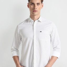 Arrow Sport Slim Fit Micro Ditsy Printed Pure Cotton Casual Shirt-image-81