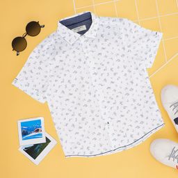 Pantaloons Junior Boys Geometric Printed Casual Shirt-image-118