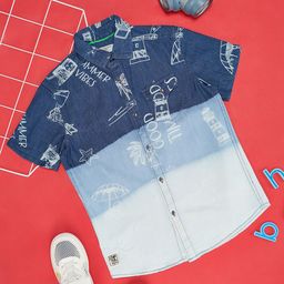 Pantaloons Junior Boys Printed Pure Cotton Casual Shirt-image-91