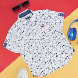 Pantaloons Junior Boys Floral Printed Pure Cotton Casual Shirt-picture-46