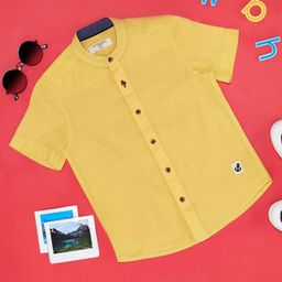 Pantaloons Junior Boys Band Collar Casual Shirt-image-18