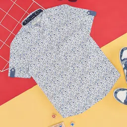 Pantaloons Junior Boys Floral Printed Pure Cotton Casual Shirt-image-87