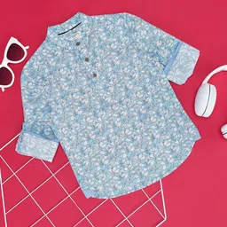 Pantaloons Junior Boys Opaque Printed Casual Shirt-image-83