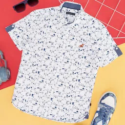 Pantaloons Junior Boys Floral Printed Pure Cotton Casual Shirt-picture-1