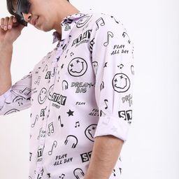 HIGHLANDER Conversational Printed Cotton Slim Fit Casual Shirt-image-80