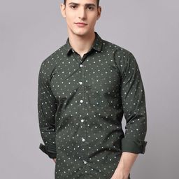 HANUMNTRA Micro Ditsy Printed Comfort Regular Fit Opaque Casual Shirt-image-53