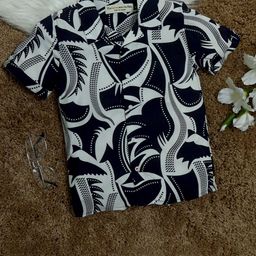 The Lion and The Fish Boys Comfort Printed Cuban Collar Casual Shirt-50