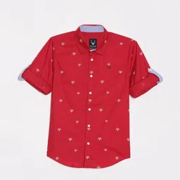 Allen Solly Junior Boys Slim Fit Spread Collar Conversational Printed Cotton Casual Shirt-picture-22