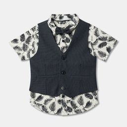 R&B Boys Floral Printed Spread Collar Cotton Regular Fit Casual Shirt-picture-16