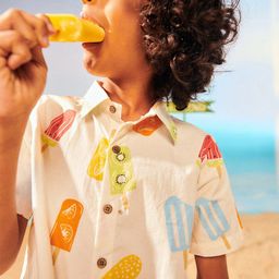 Somersault Boys Graphic Printed Pure Cotton Casual Shirt-image-34