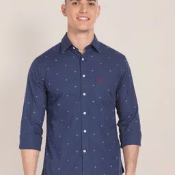 U.S. Polo Assn. Premium Micro Ditsy Printed Cotton Casual Shirt-image-21
