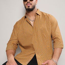Instafab Plus  Size Floral Printed Classic Regular Fit Cotton Casual Shirt-image-75