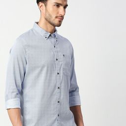 Thomas Scott Men Blue Slim Fit Printed Cotton Casual Shirt-image-93