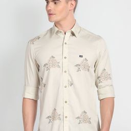 Arrow Sport Slim Fit Floral Printed Pure Cotton Casual Shirt-image-19