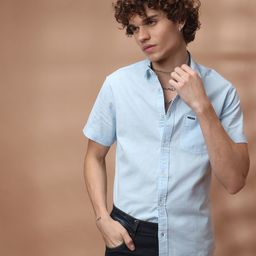 The Indian Garage Co Men Blue Casual Shirt-image-79