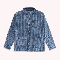 Pantaloons Junior Boys Checked Cotton Casual Shirt-image-34