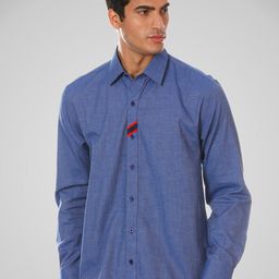 SHIRT THEORY Men Blue Comfort Micro Checks Casual Shirt-image-72