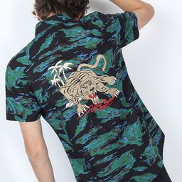 KETCH Men Green Slim Fit Printed Cotton Casual Shirt-image-80