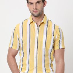 Mufti Striped Cotton Casual Shirt-picture-10