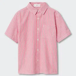 Mango Kids Boys Striped Sustainable Pure Cotton Casual Shirt-image-14