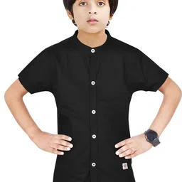 MADE IN THE SHADE Boys Spread Collar Solid Cotton Casual Shirt-picture-15