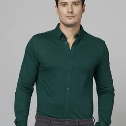 Celio Classic Regular Fit Shirt Collar Opaque Cotton Formal Shirt-image-37