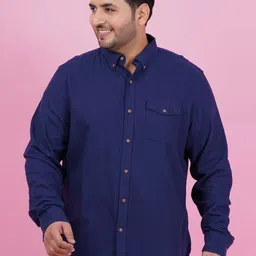 LastInch Plus Size Classic Button-Down Collar Cotton Casual Shirt-picture-40