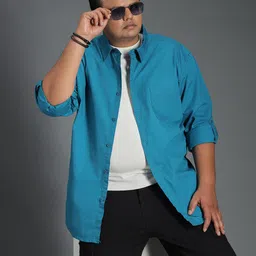 Freeform by High Star Classic Spread Collar Cotton Casual Shirt-image-37