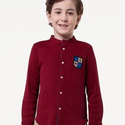 One Friday Boys Classic Mandarin Collar Cotton Shirt-picture-17