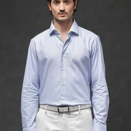 RARE RABBIT Men Rigor Regular Fit Spread Collar Opaque Shirt-image-68
