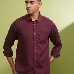 Crocodile Comfort Spread Collar Cotton Casual Shirt-image-22