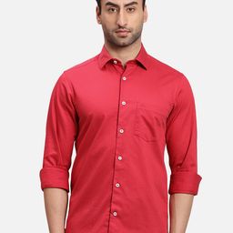 ColorPlus Spread Collar Cotton Casual Shirt-picture-4