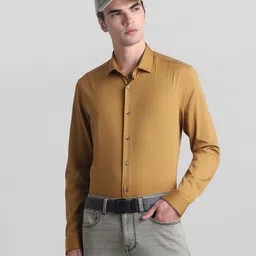 Jack & Jones Slim Fit Spread Collar Casual Pure Cotton Shirt-image-90