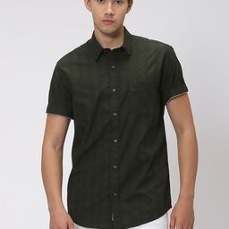 Mufti Spread Collar Slim Fit Opaque Casual Shirt-image-35