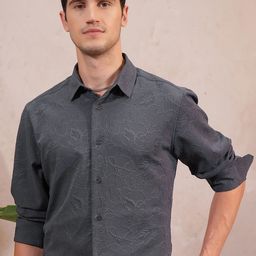 Locomotive Luxe Men Popcorn Textured Party Evening Shirt-image-93