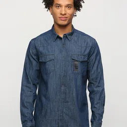 BEAT LONDON by PEPE JEANS Spread Collar Pure Cotton Casual Shirt-image-49