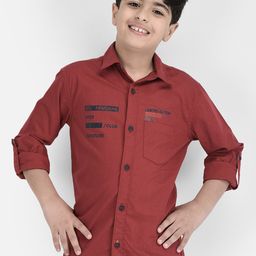Crimsoune Club Boys Standard Slim Fit Opaque Casual Shirt-image-37