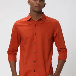 Mufti Slim Fit Spread Collar Cotton Linen Casual Shirt-image-63