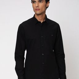 Mufti Classic Slim Fit Cotton Linen Casual Shirt-picture-9