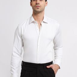 Banana Club Spread Collar Classic Slim Fit Opaque Casual Satin Shirt-picture-32