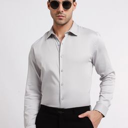 Banana Club Classic Slim Fit Satin Formal Shirt-image-78